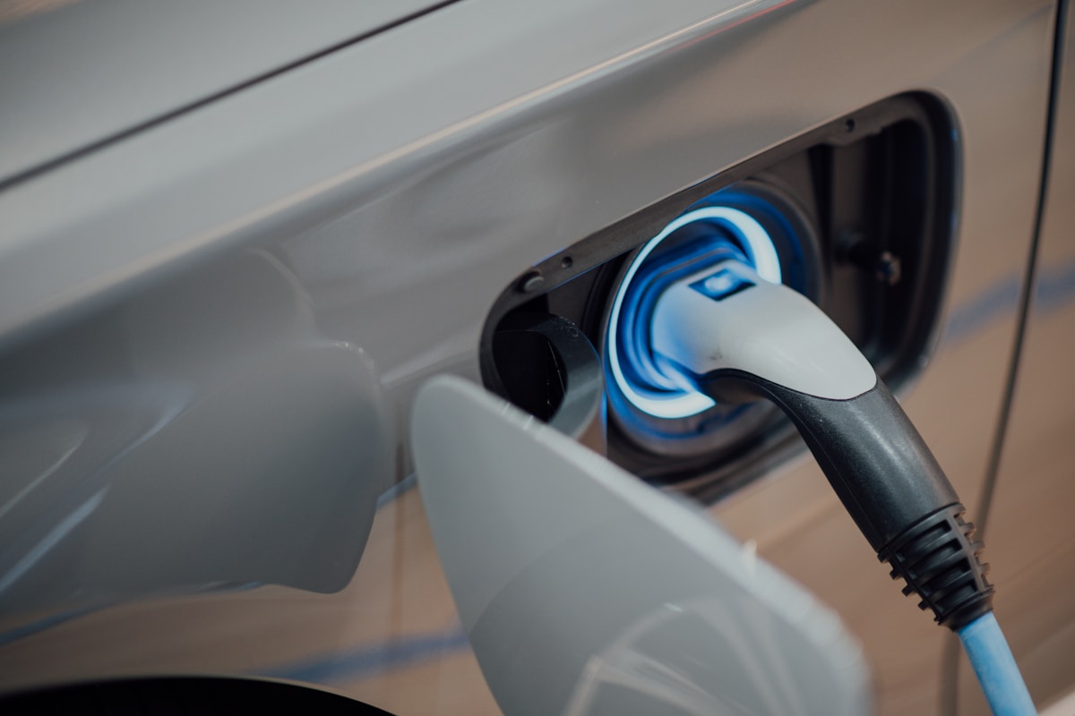 EV charging stations at a modern facility