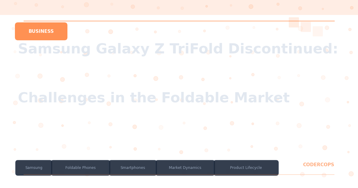 Samsung Galaxy Z TriFold Discontinued: Challenges in the Foldable Market