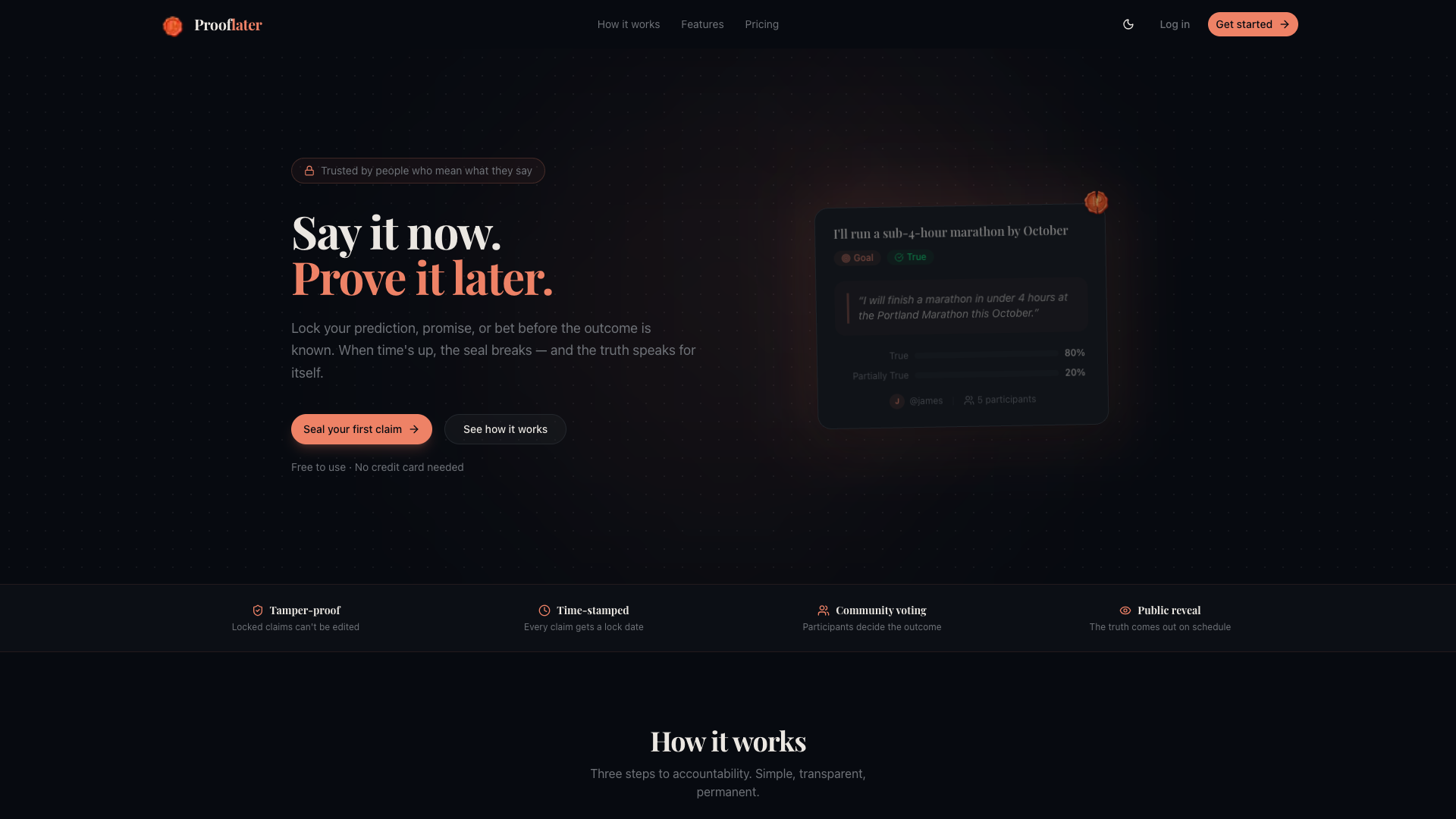 Prooflater homepage hero