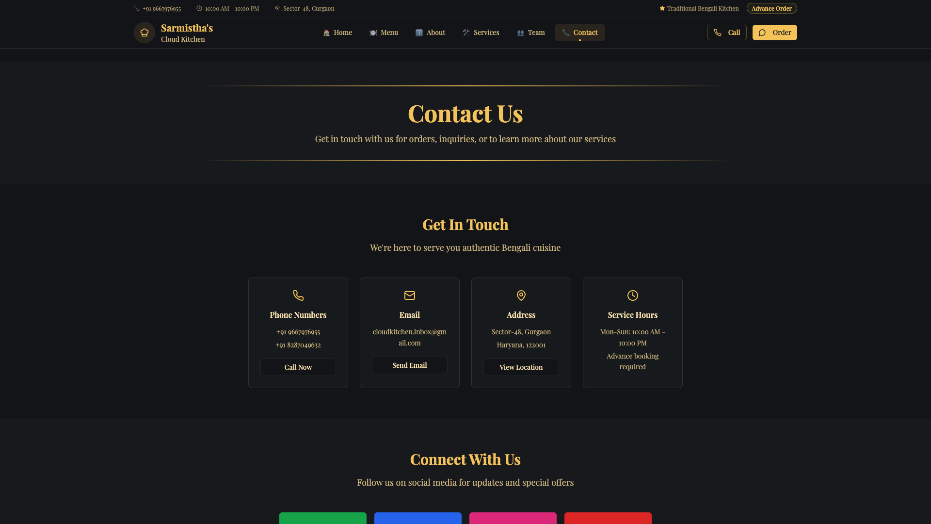 Contact page